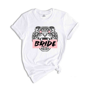 Retro Tiger Bride Exotic Bachelorette Shirt, Bachelorette Party Shirt, Animal Lover Shirt, Cute Bride Shirt, Bridesmaid Shirt, Bride Gift