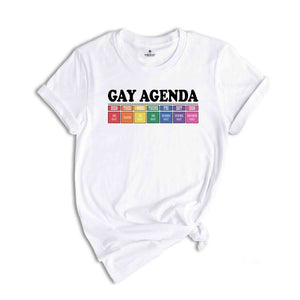 Gay Agenda Shirt, Gay Shirt, Lesbian Shirt, Cute Pride Shirt, Pride Ally Shirt, LGBTQ Shirt, Pride Month Shirt, Love Is Love Shirt