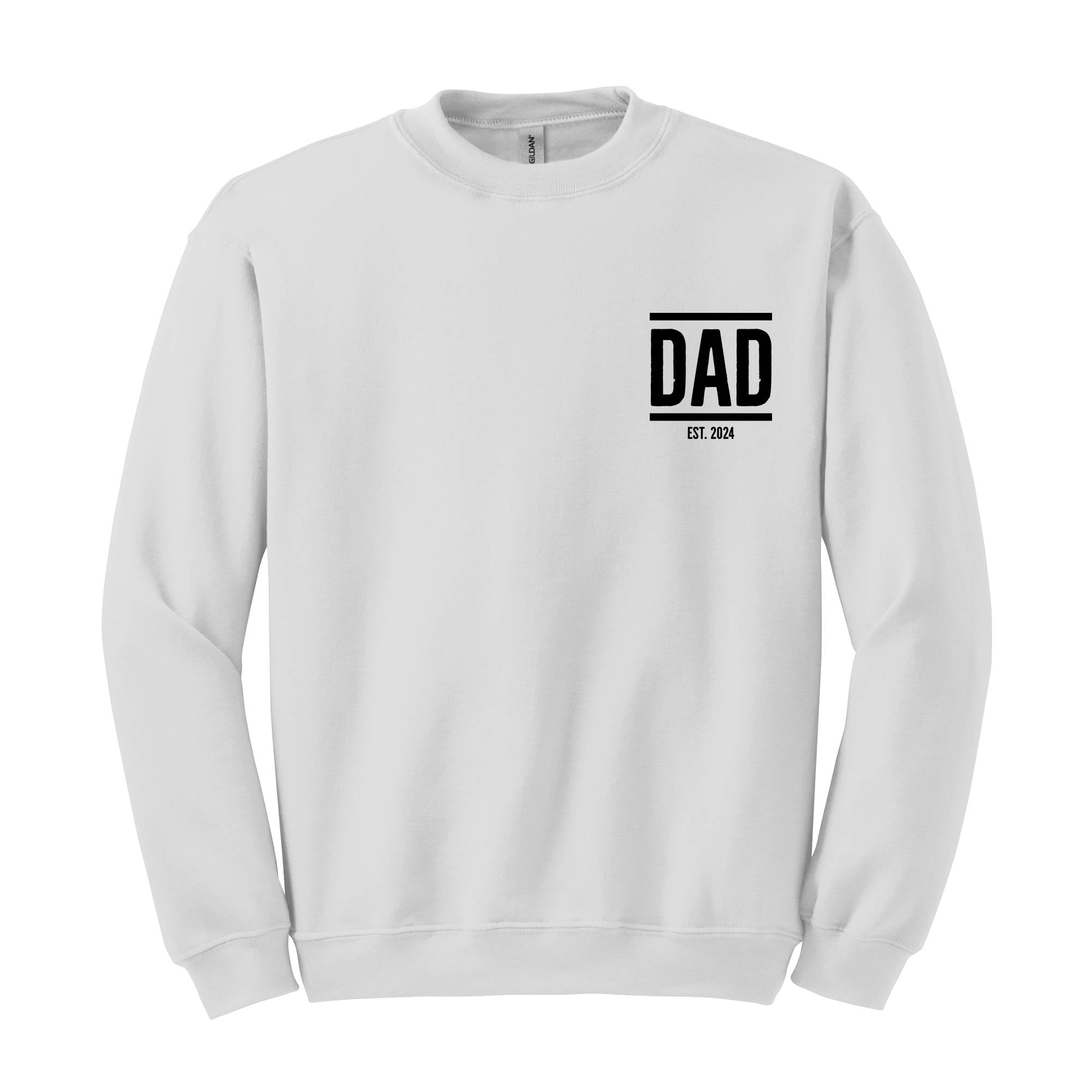 Personalized Dad Est Year Sweatshirt, Custom Dada Est 2024, Father's Day Sweater, Gift for Daddy, New Papa Sweater