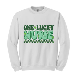 One Lucky Nurse Sweatshirt, Lucky Sweatshirt, Irish Day Sweatshirt, Nurse Sweatshirt, Shamrock Sweatshirt, Nurse St Patrick Gift