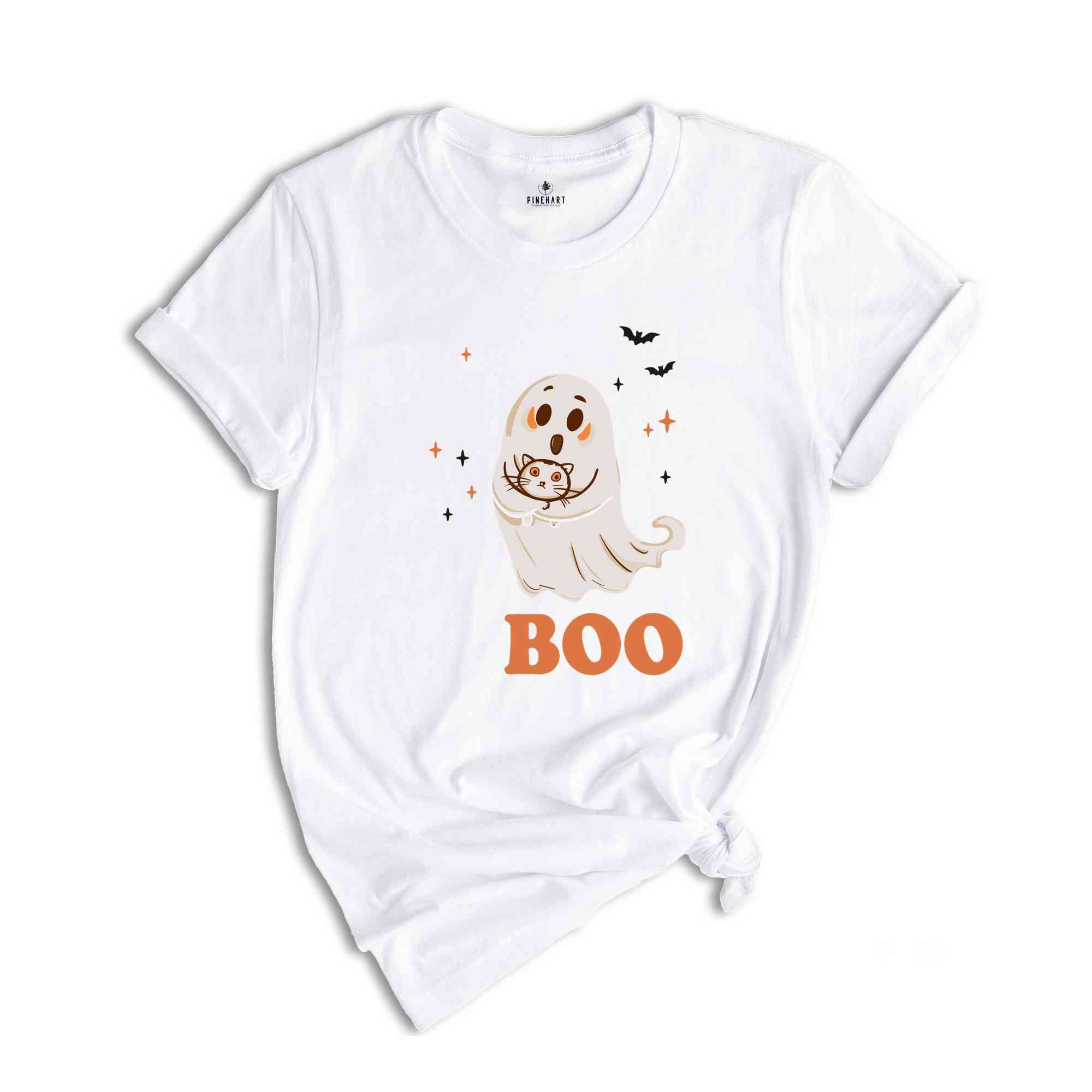 Halloween Ghost Shirt, Cute Ghost Shirt, Halloween Shirt, Cute Fall Shirt, Spooky Season Shirt, Gift For Halloween, retro halloween Tee