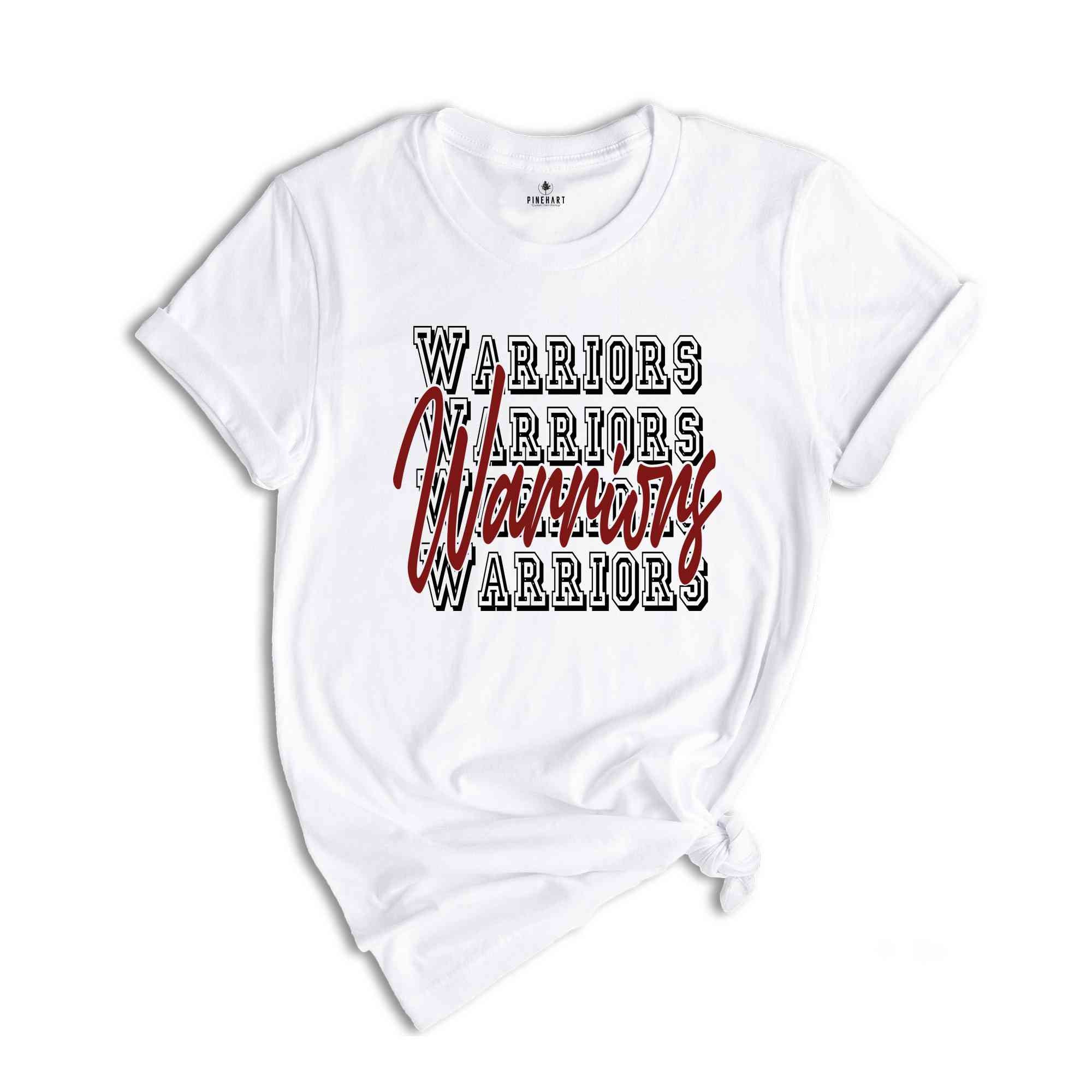 Team Mascot Shirt, Warriors Team Shirt, Warriors Team Spirit Shirt, Warriors Fan Shirt, Warriors School Shirt, Warriors School Spirit Team