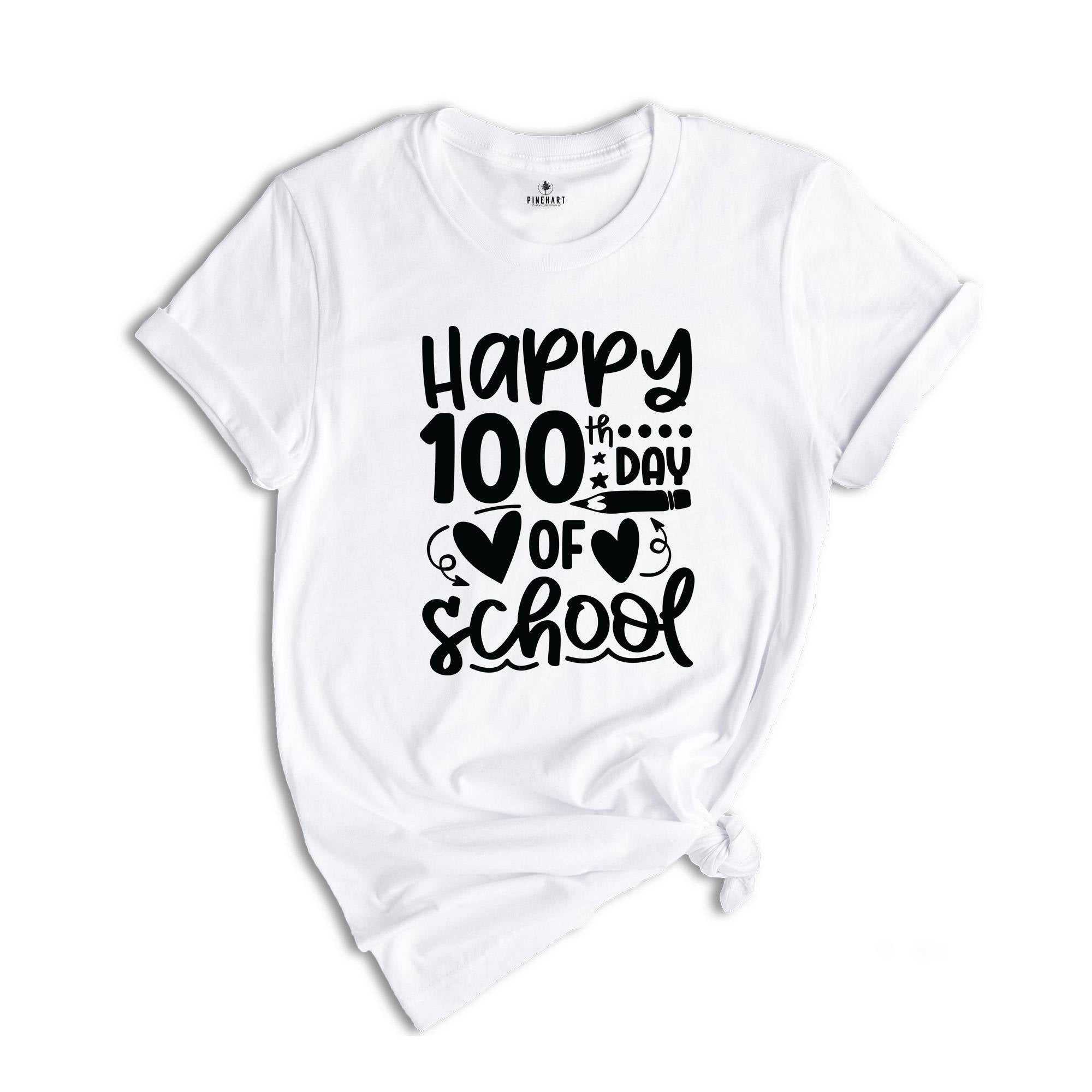 Happy 100th Day Of School Shirt, 100 Days Of School Shirt, Pencil Coquette Shirt, School Teacher Shirt, Teacher 100 Days Shirt, Pencil Shirt