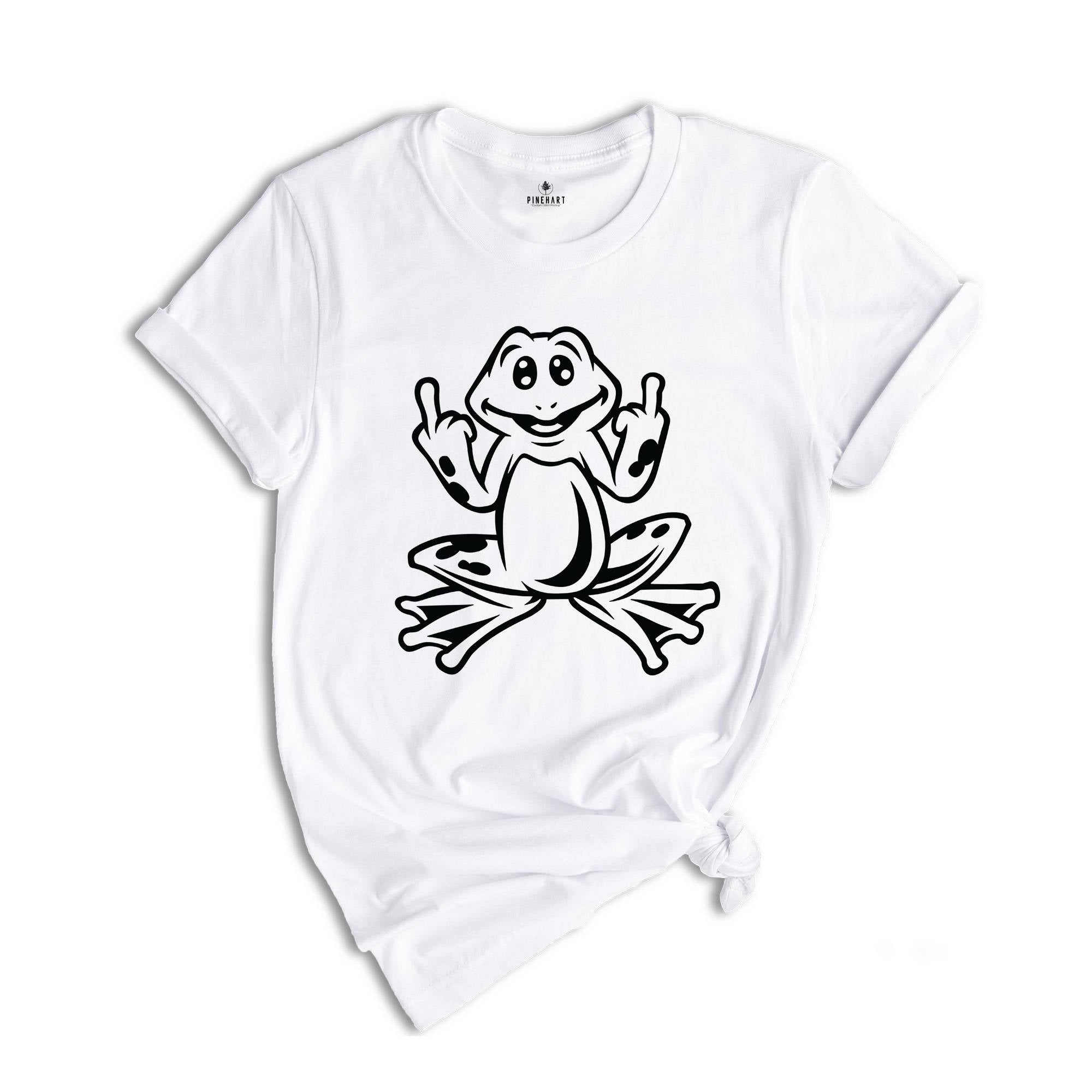 Frog Middle Finger Shirt, Animal T-Shirt, Cute Frog Shirt, Frog Clothes, Frog Lovers Shirt, Middle Finger Shirt, Humor Frogs Tee