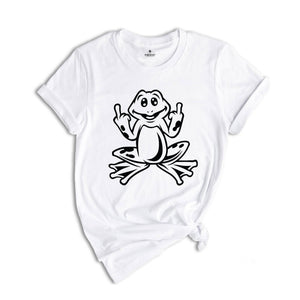 Frog Middle Finger Shirt, Animal T-Shirt, Cute Frog Shirt, Frog Clothes, Frog Lovers Shirt, Middle Finger Shirt, Humor Frogs Tee