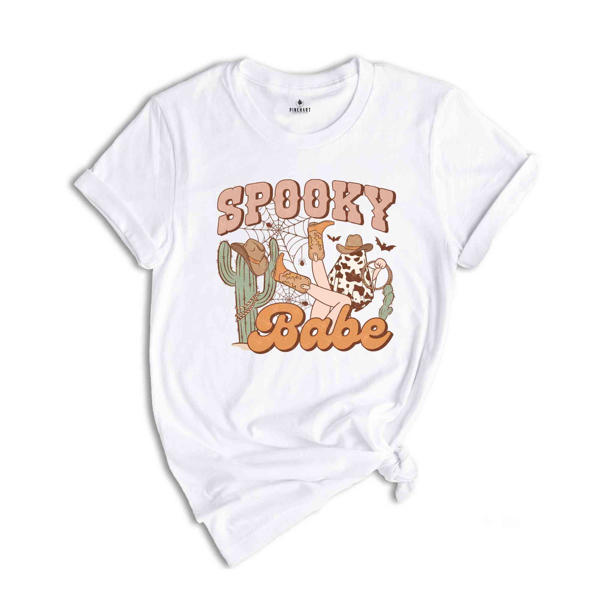 Spooky Babe Shirt, Western Halloween Shirt, Ghost Shirt, Halloween Party T-Shirt, Spooky Shirt, Ghost Shirt, Spooky Season Tee