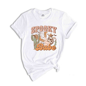 Spooky Babe Shirt, Western Halloween Shirt, Ghost Shirt, Halloween Party T-Shirt, Spooky Shirt, Ghost Shirt, Spooky Season Tee