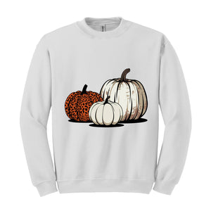 Leopard Pumpkin Sweatshirt, Thanksgiving, Halloween Shirt, Fall sweatshirt, Autumn, Thanksgiving Gifts