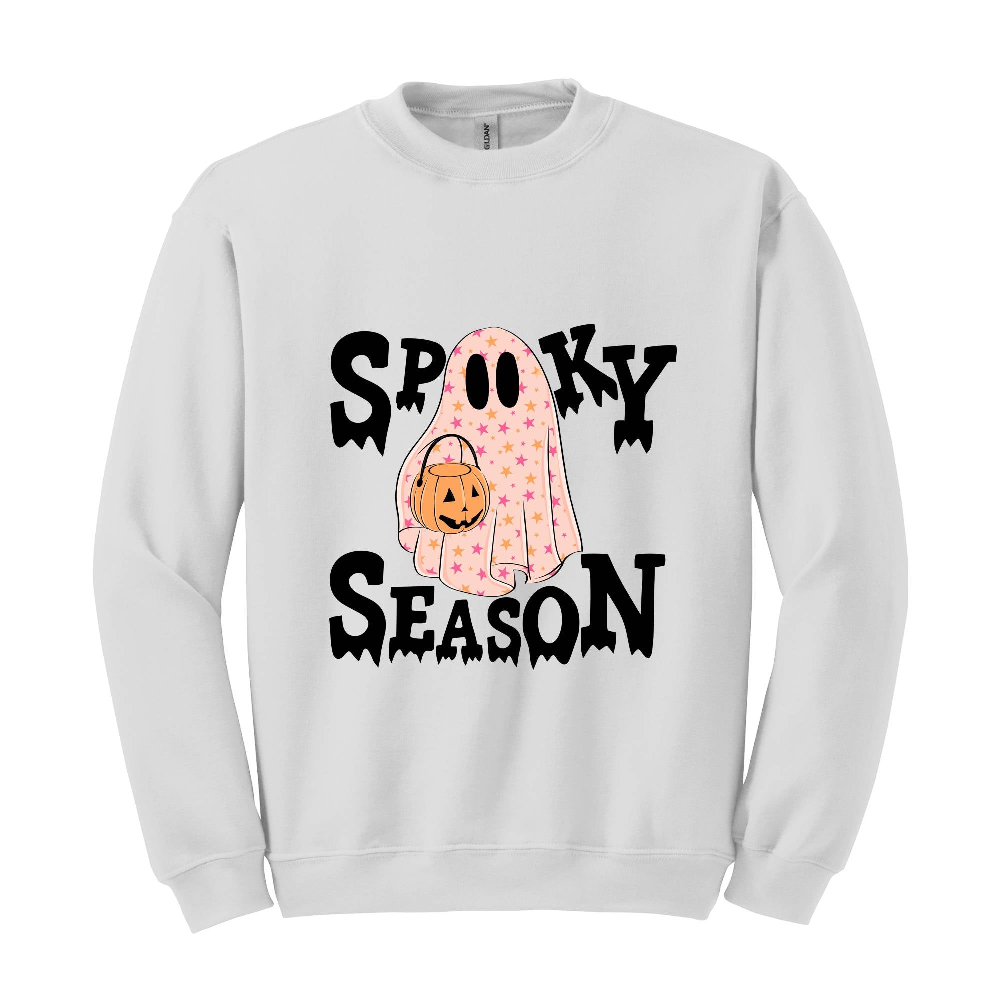 Spooky Season Ghost Sweatshirt, Ghost Sweatshirt, Halloween Favorite, Cute Ghost Sweatshirt, Halloween Gift, Spooky Season Shirt