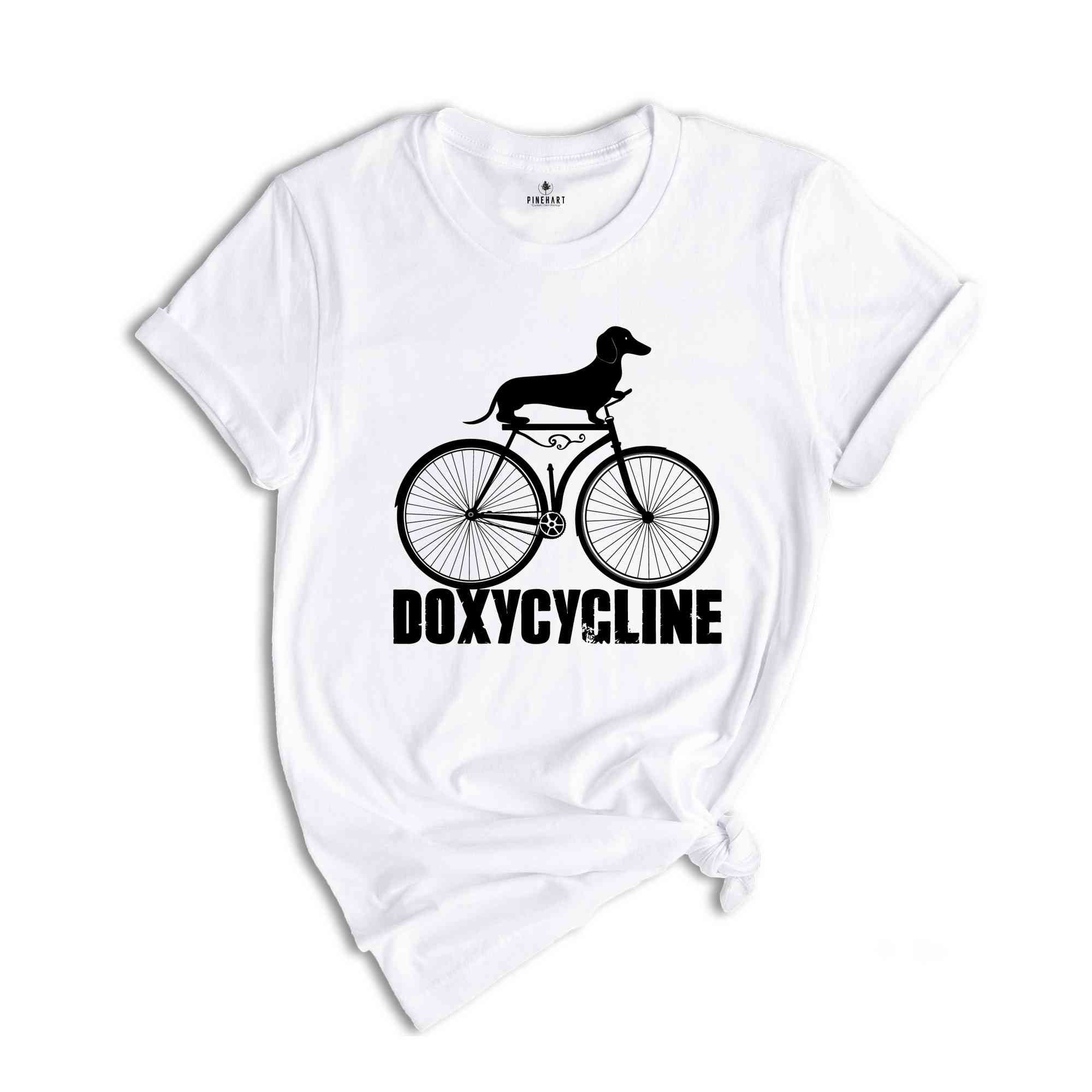 Doxycycline Pharmacy Shirt, Dachshund on Bicycle Shirt, Pharmacists Shirt, Veterinary Tee, Pharmacy Gift, Pharmacists Shirt