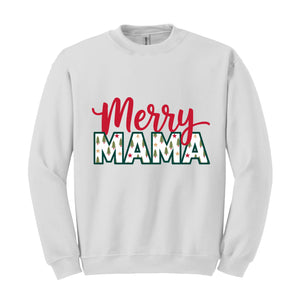 Merry Mama Sweatshirt, New Mom Christmas Sweater, Pregnancy Announcement Tee, Merry Hoodie, Cute Winter Gift