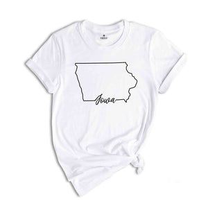 Iowa State Shirt, The USA State Shirt, Iowa USA Shirt, Iowa Map Outline Shirt, US Outline Shirt, United States Shirt