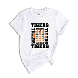 Stacked Tigers Paw, Tigers Mascot Shirt, Tigers Lover Shirt, Tigers Cheer Tee, School Spirit Shirt, Tigers School Team Shirt,