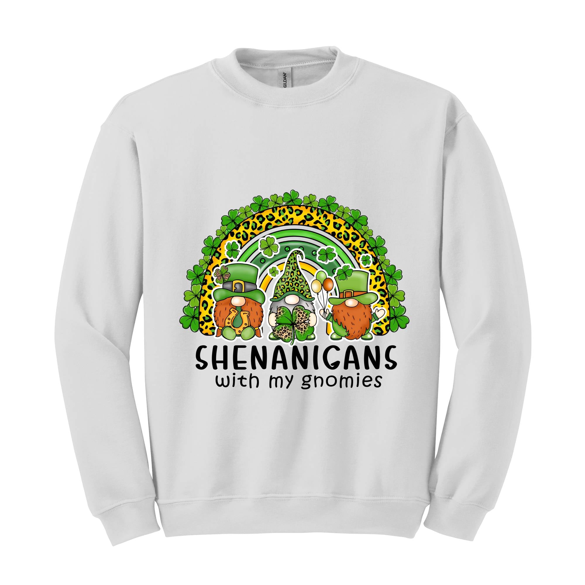 Shenanigans With My Gnomies Sweatshirt, St. Patricks Day Sweatshirt, Lucky Sweatshirt, Gnome Sweatshirt, Boho Rainbow Sweatshirt