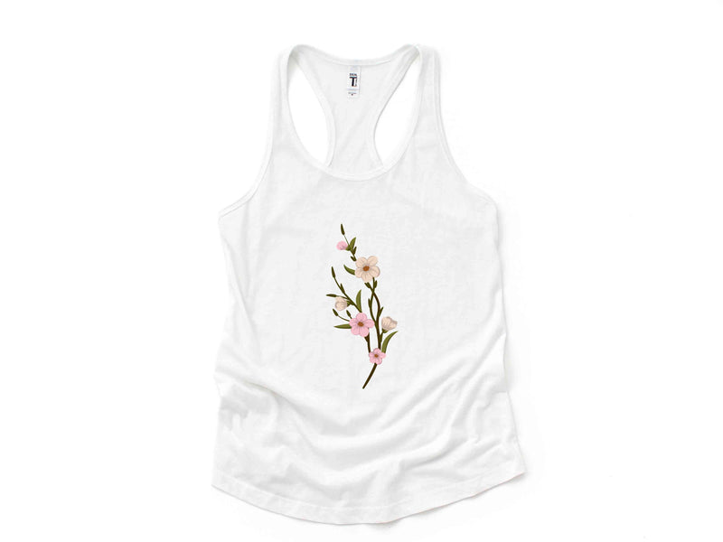 Flowers Tank Top, Trans Pride, Trans Rights, Subtle Trans Tank Top, Cool Trans Shirt, Trans Tank Top, Cute Trans Gift