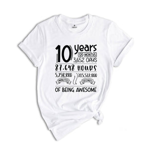 Ten Birthday Shirt, 10th Birthday Shirt, Tenth Birthday, Birthday Shirt, 10th Birthday, Tenth Birthday T-Shirt, Birthday Party Tee