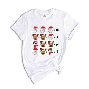 Christmas Themed Math Problem Shirt, Funny Math Shirt, Gift for Math Teacher, Christmas Math Shirt, Math Lover Shirt