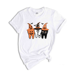 Dentist Halloween Shirt, Witch Tooth Shirt, Ghost Teeth Shirt, Pumpkin Teeth Shirt, Spooky Dental Shirt, Halloween Costume