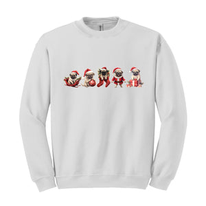 Funny Pug Christmas Sweatshirt, Dog Lover Sweatshirt, Pug Mom Sweatshirt, Holiday Sweatshirt, Christmas Pug Sweatshirt, Christmas Sweater