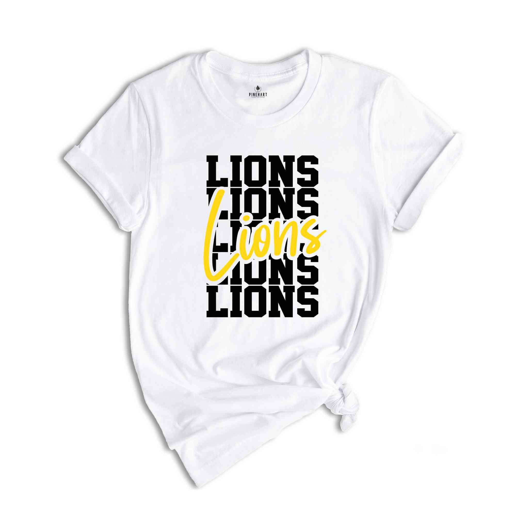 Lions Team Mascot Shirt, Lions Team Shirt, Lions Football Shirt, Lions Tee, Lions School Shirt, Lions School Spirit, Lions School Mascot Tee