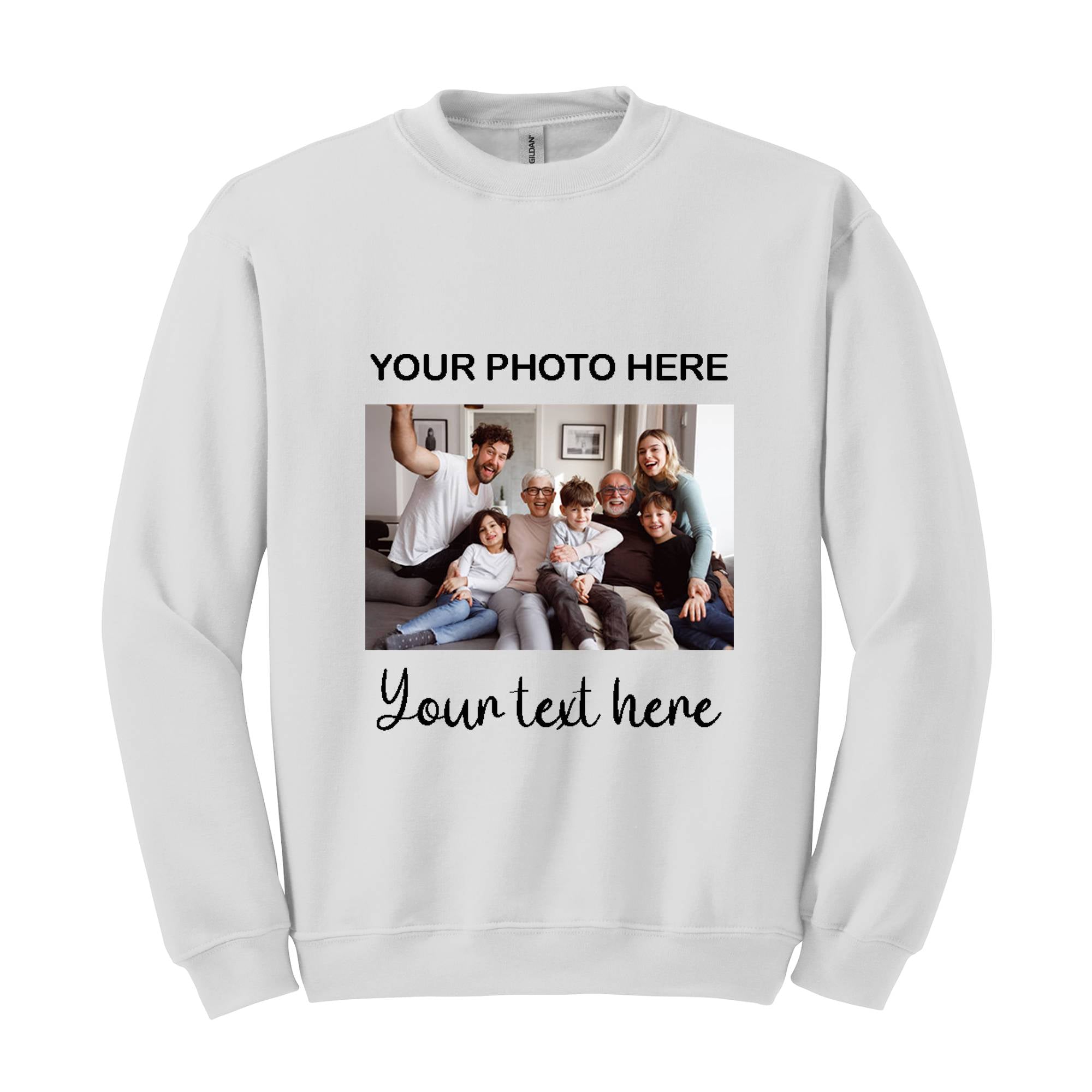 Custom Photo Sweatshirt, Custom Text Shirt, Personalized Photo Shirt, Birthday photo Shirt, Custom Picture Shirt, Personalized Custom Text