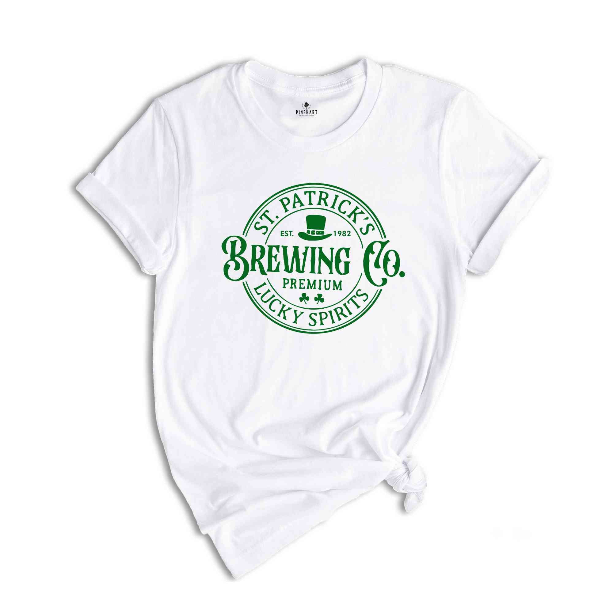 St. Patrick’s Brewing Co Premium Lucky Spirits Shirt, Lucky Shirt, Funny St Patrick's Day Shirt, Shamrock Shirt, Drinking Shirt