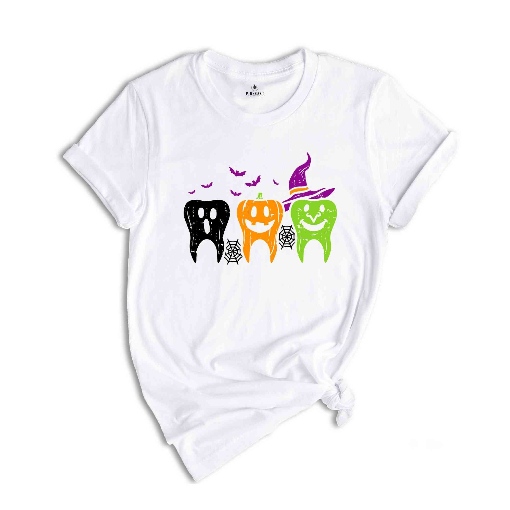 Dentist Halloween Shirt, Halloween Costume, Witch Tooth Shirt, Ghost Teeth Shirt, Pumpkin Ghost Shirt, Spooky Dental Shirt