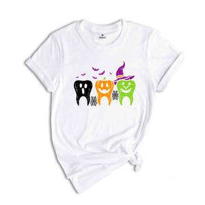 Dentist Halloween Shirt, Halloween Costume, Witch Tooth Shirt, Ghost Teeth Shirt, Pumpkin Ghost Shirt, Spooky Dental Shirt