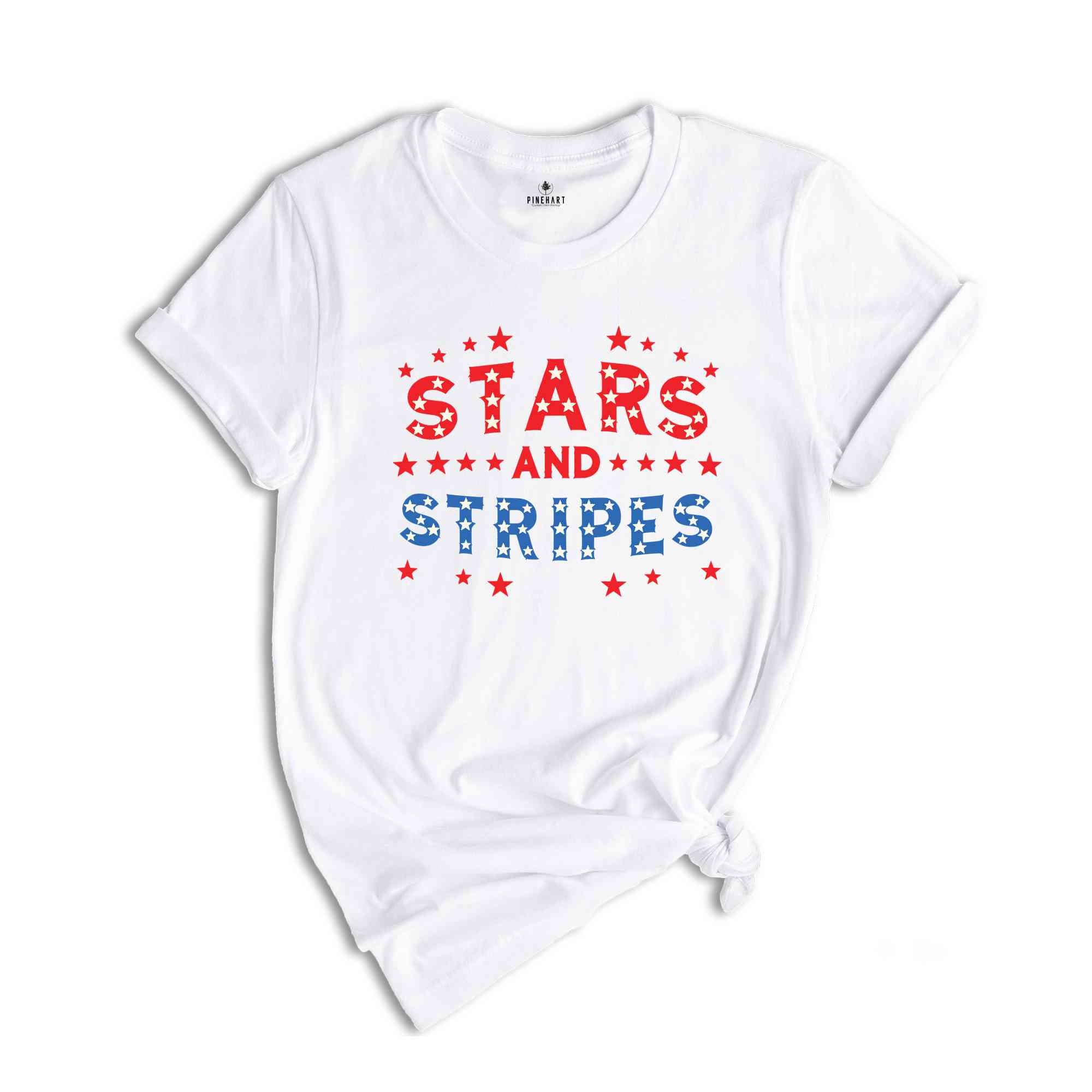 Stars And Stripes 4th Of July Shirt, Independence Day Shirt, Red White and Blue Shirt, Cute USA Flag Shirt