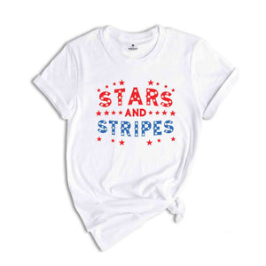 Stars And Stripes 4th Of July Shirt, Independence Day Shirt, Red White and Blue Shirt, Cute USA Flag Shirt