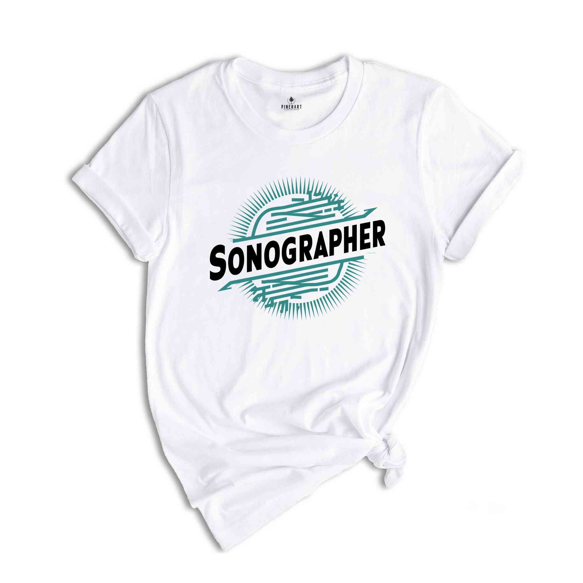 Sonographer Shirt, Ultrasound Tee, Sonography Heart T-Shirt, Sonographer Gift, Cardiac Sonographer, Ultrasound Tech Gift