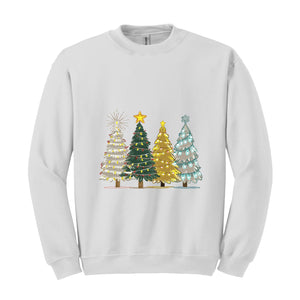 Green Tree Christmas Sweater, Christmas Sweater, Christmas Crewneck, Christmas Tree Sweatshirt, Holiday Sweaters for Women, Winter Shirt