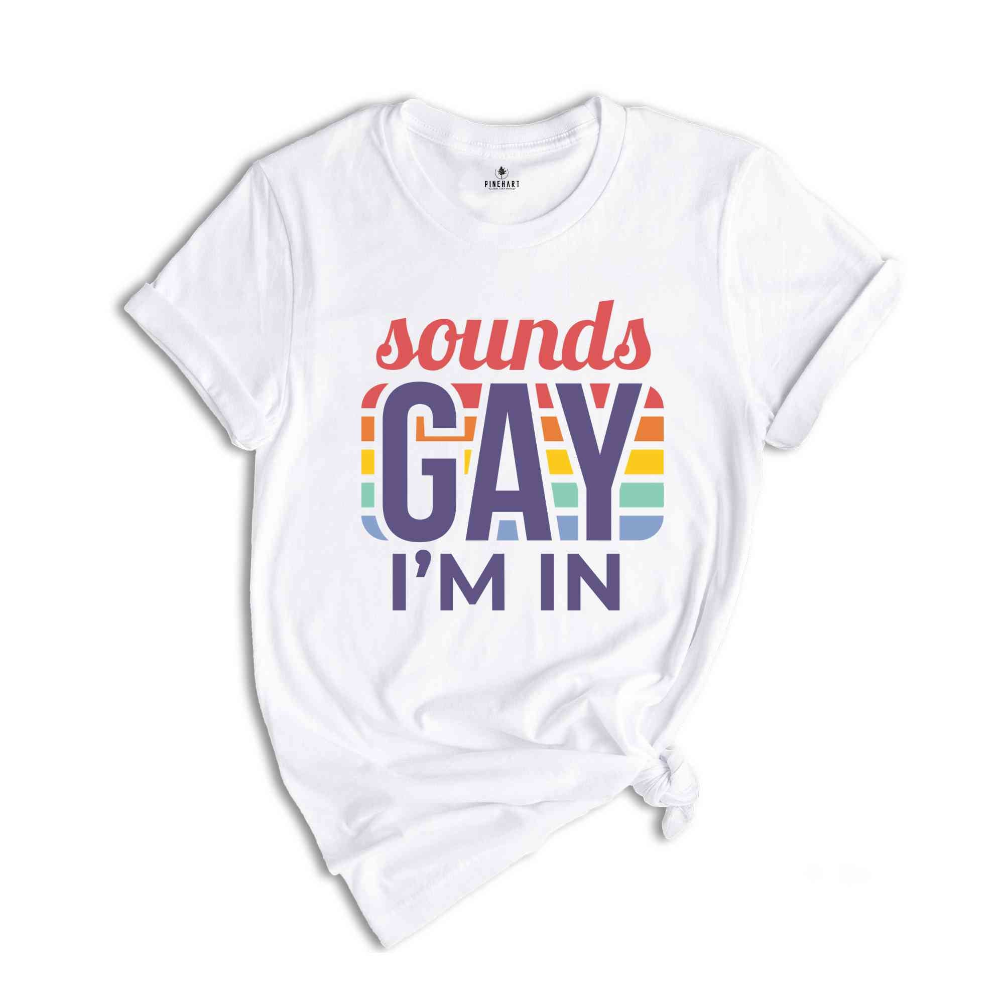 Sounds Gay I'm In Shirt, Gay Shirt, Gift For Gay, Gay Pride Shirt, Pride Shirt, Love Is Love, Rainbow LGBT Shirt, Funny Gay Shirt