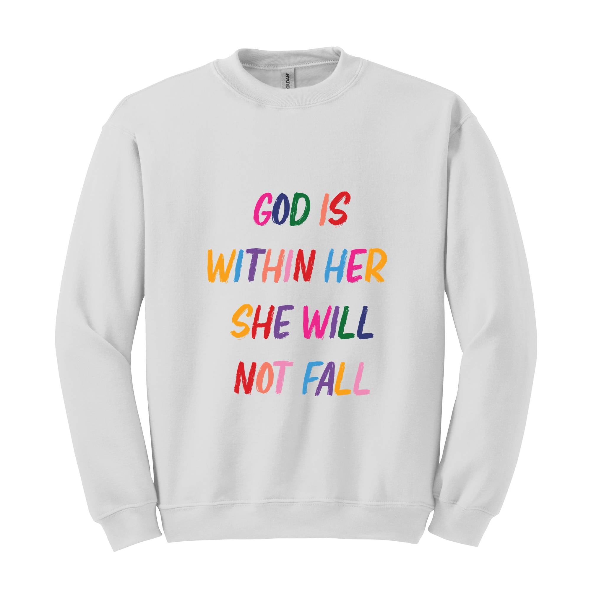 God Is Within Her She Will Not Fall Sweatshirt, Religious Hoodie, Christian Sweatshirt, Easter Religious Hoodie