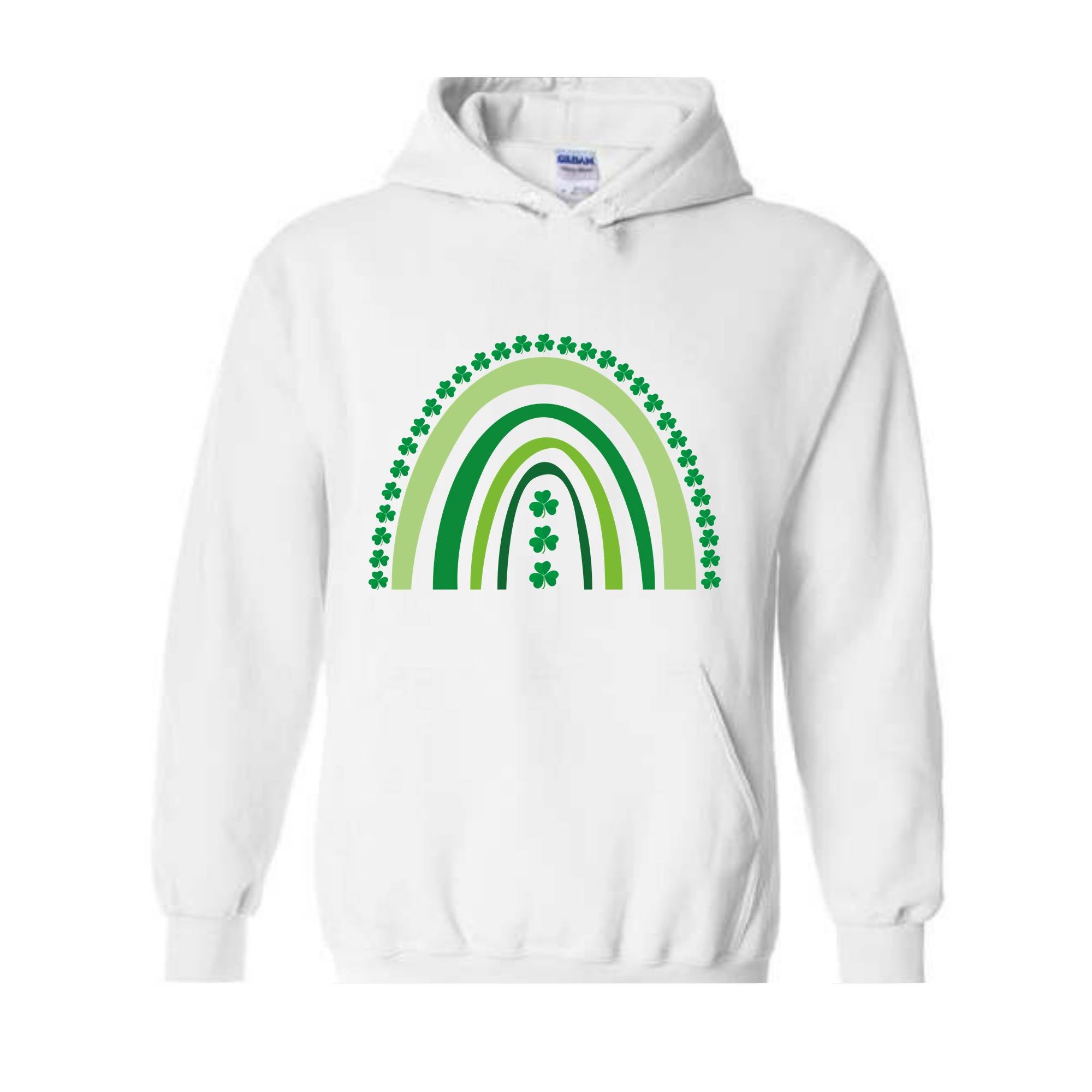 Rainbow Shamrock Sweatshirt, Rainbow Lucky Sweatshirt, St Patricks Hoodie, Patricks Day Sweatshirt, Rainbow Shamrock Lucky Irish Sweatshirt