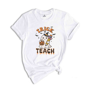 Trick Or Teach Shirt, Teacher Appreciation, Pumpkin Shirt, Boo Shirt, Spooky Season Shirt, Halloween Ghost Shirt, Teacher Halloween Shirt