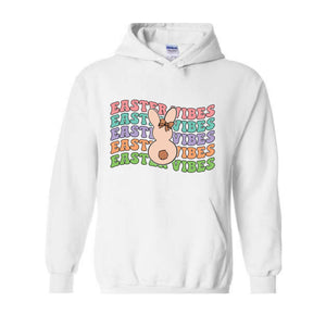 Easter Vibes Hoodie, Happy Easter Sweater, Easter Bunny, Easter Holiday Hoodie, Easter Gifts