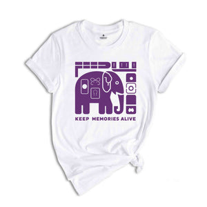 Keep Memories Alive , Alzheimers Disease Awareness Shirt, Alzheimers Awareness Tee, Alzheimers Shirt