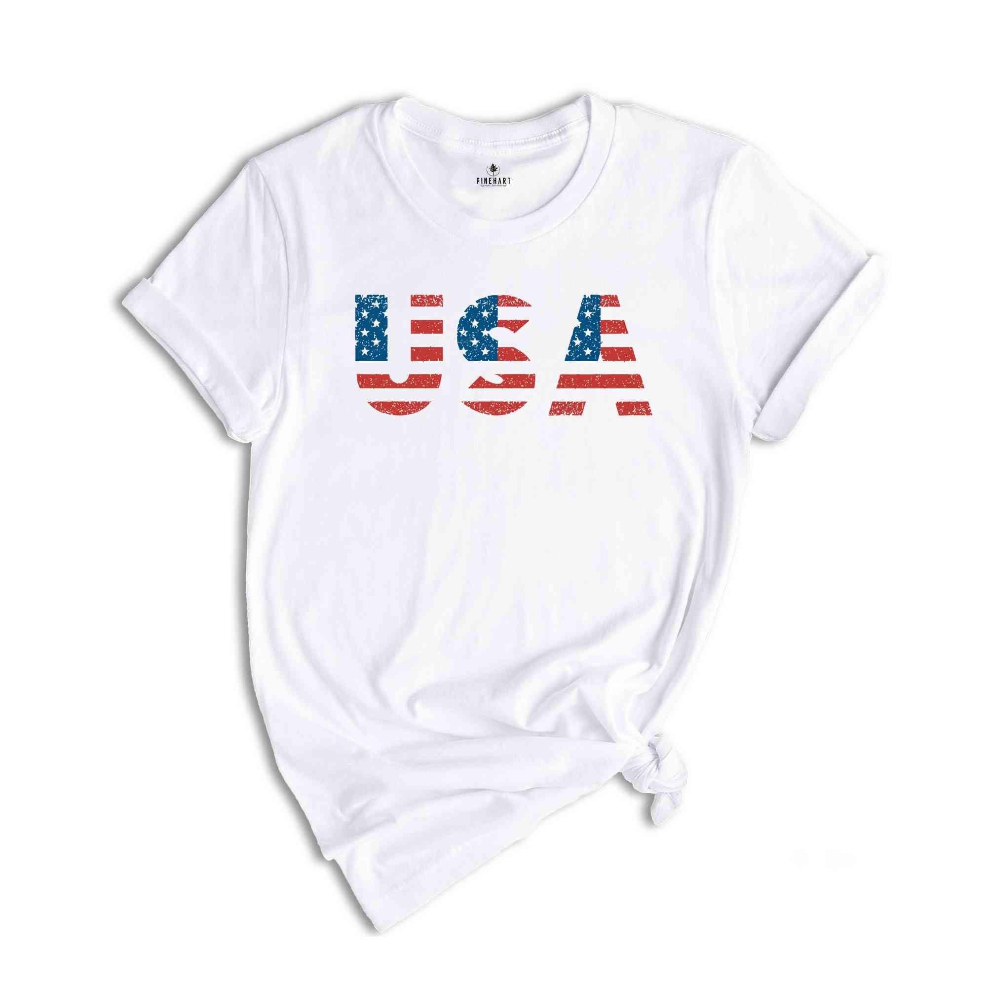 Retro USA T-Shirt, 4th of July Tee, American T-Shirt, Vintage American Shirt, Fourth Of The July Gifts