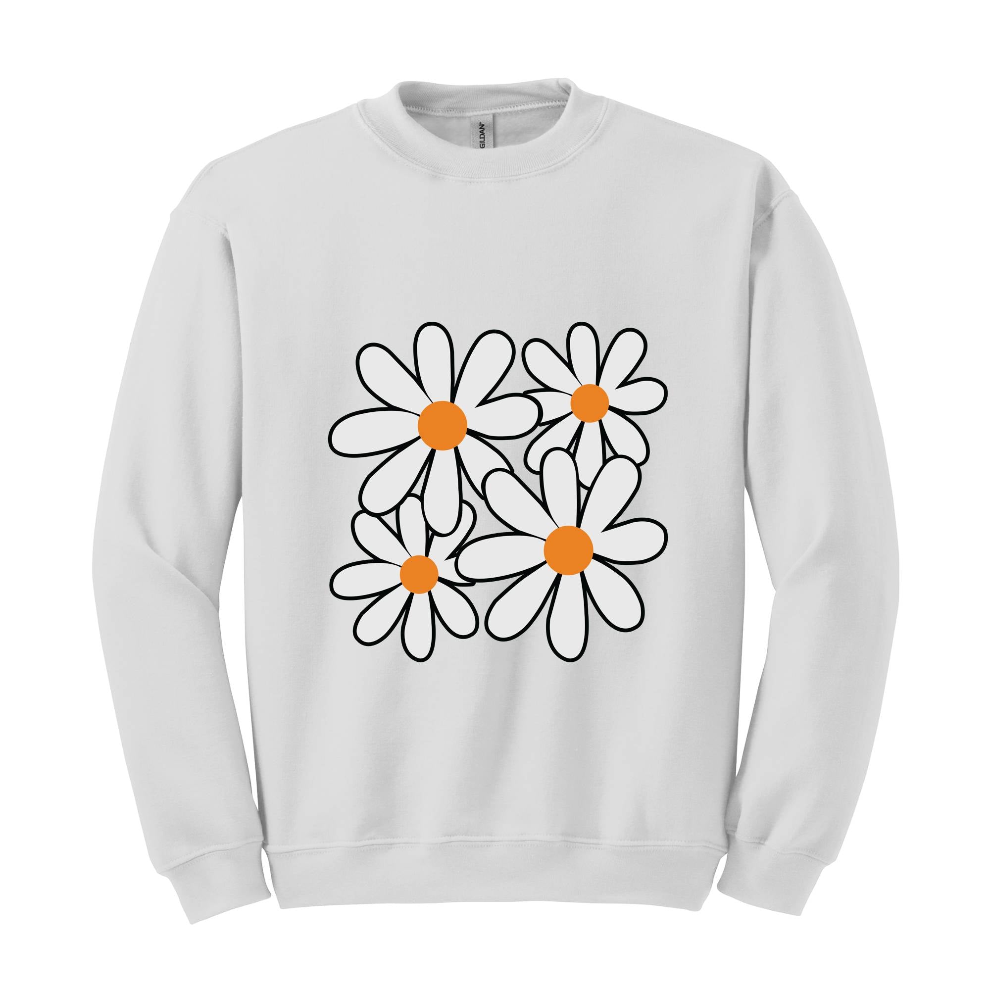 Boho Flowers Sweatshirt, Wildflower Sweatshirt, Floral Sweatshirt, Flower Lovers Sweatshirt, Boho Sweatshirt