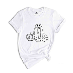 Ghost Dog Shirt, Cute Dog Ghost Tee, Dog Halloween Shirt, Cute Halloween Shirt, Ghost Cat T-Shirt, Funny Ghost Shirt