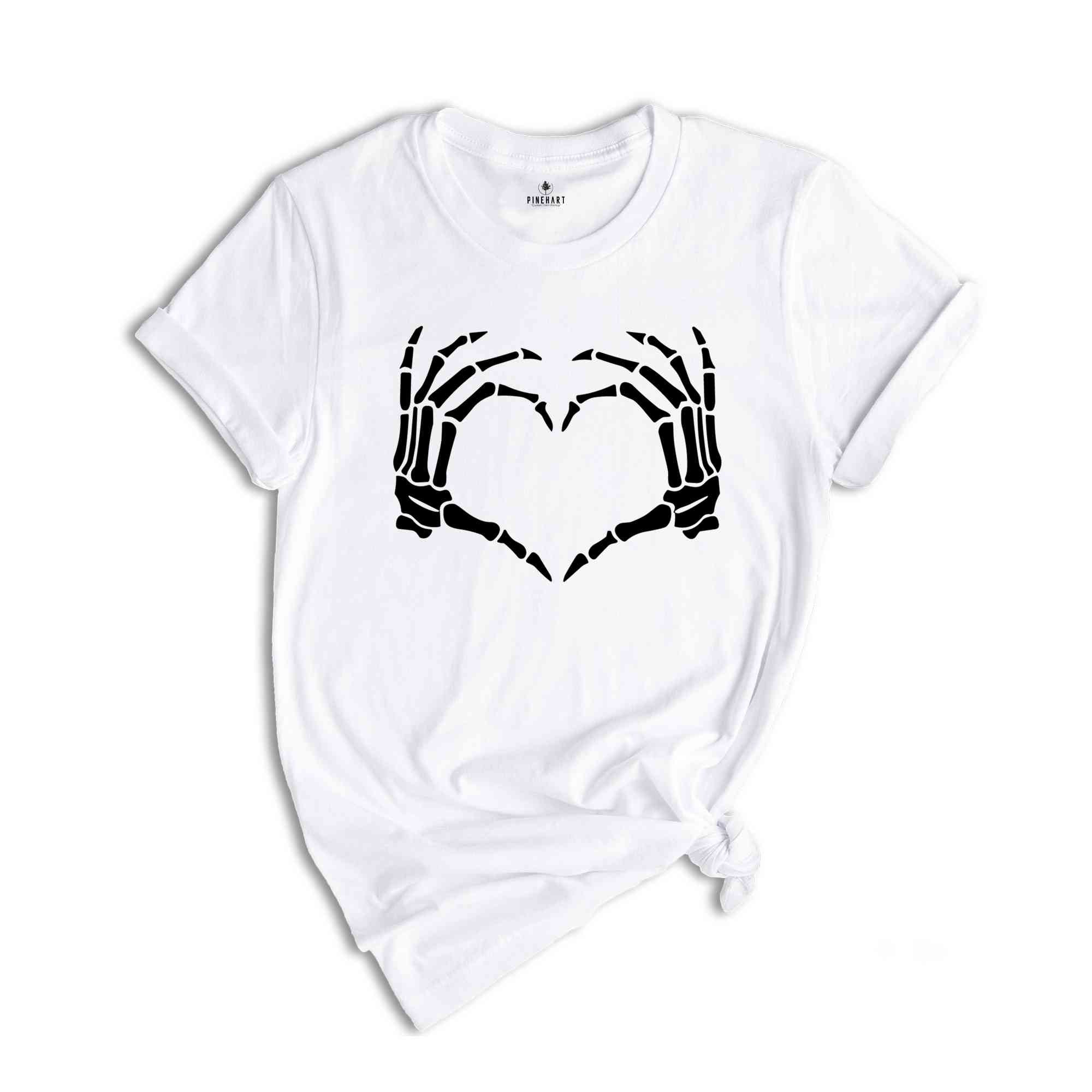 Skeleton Hand Heart Shirt, Halloween Shirt, Skeleton Hand Tee, Skeleton Heart Shirt, Scary Hands Shirt, Spooky Season Shirt