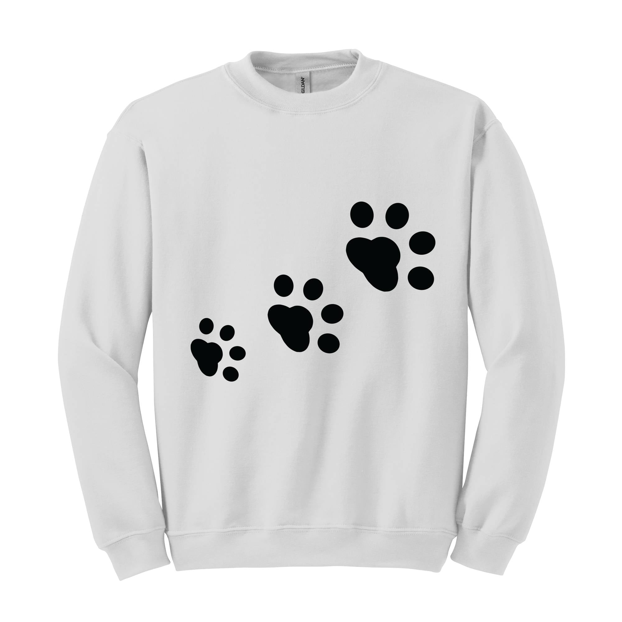 Custom Dog Name Sweatshirt, Dog Paws Sweater, Custom Dog Ears Sleeve Sweatshirt, Custom Pet , Pet Lovers Gift