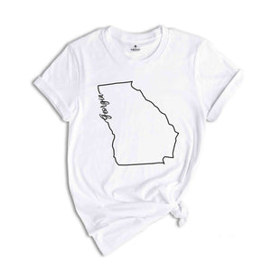 Georgia State Shirt, The USA State Shirt, Georgia USA Shirt, Georgia Map Outline Shirt, US Outline Shirt, United States Shirt