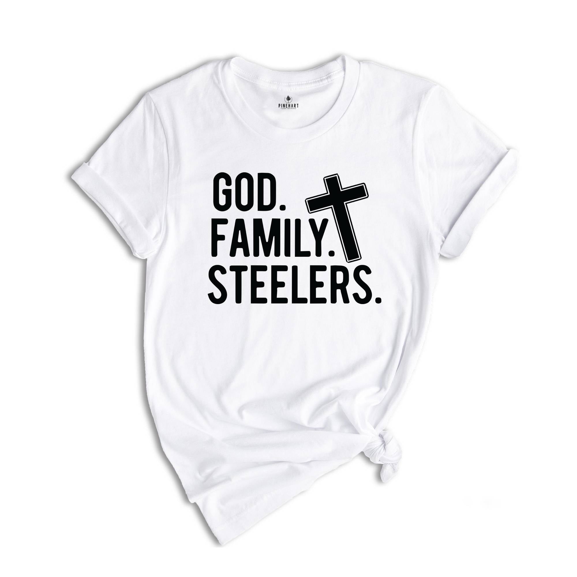 God Family Steelers Shirt, Family Matching Shirt, Christian Shirt, God Shirt, Steelers Shirt, Matching Shirt, Christian Gift, Family Gift