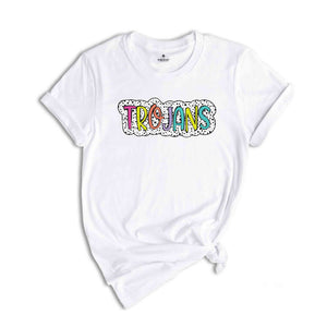 Trojans Team T-Shirt, Trojans Mascot Shirt, Trojans Fan Shirt, Football T-Shirt, Trojans Team Mascot