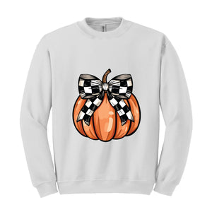 Retro Pumpkin Sweatshirt, Pumpkin Season Sweatshirt, Fall Vibes Sweatshirt, Coquette Pumpkin Sweatshirt, Halloween Pumpkin Season Sweatshirt