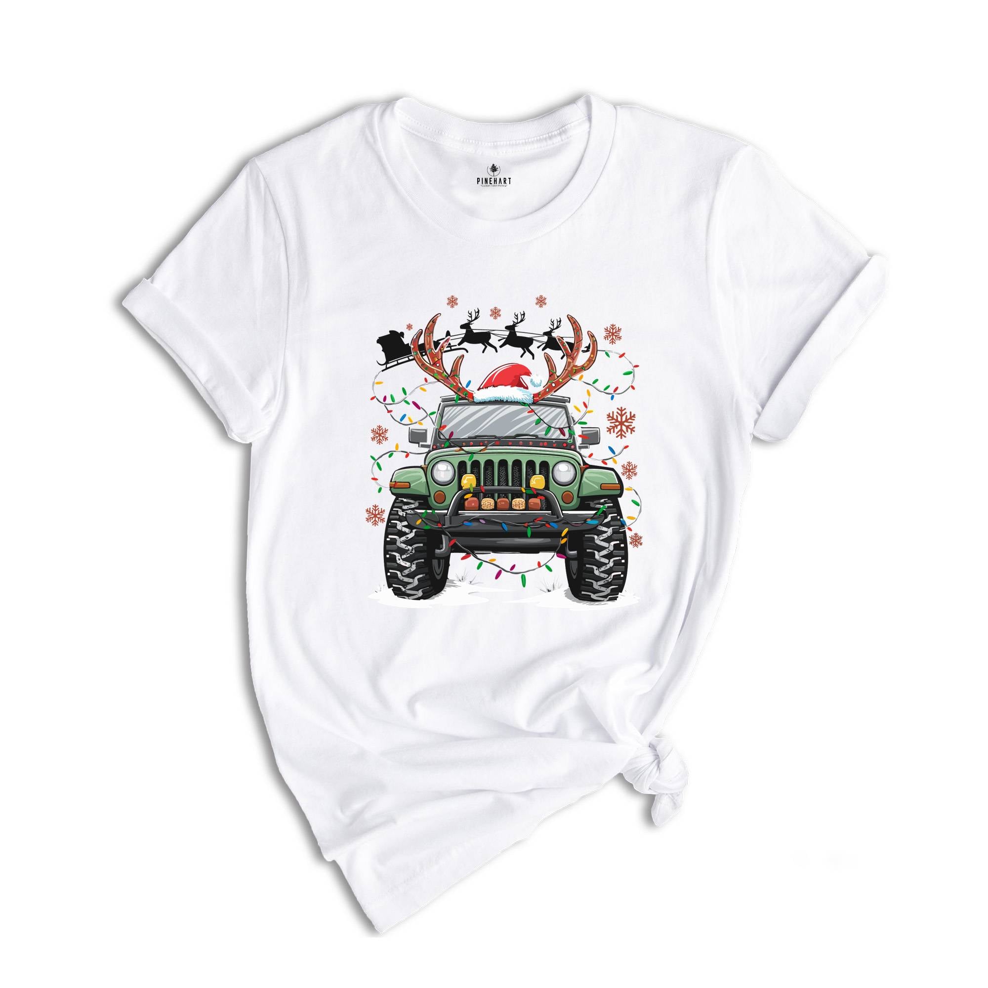 Offroad Christmas Shirt, Santa's Car Shirt, Offroad Lovers Xmas Shirt, Merry Christmas Tee, Santa's Sleigh Shirt