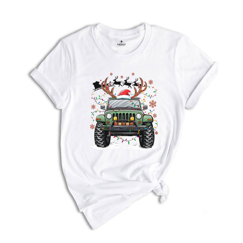 Offroad Christmas Shirt, Santa's Car Shirt, Offroad Lovers Xmas Shirt, Merry Christmas Tee, Santa's Sleigh Shirt