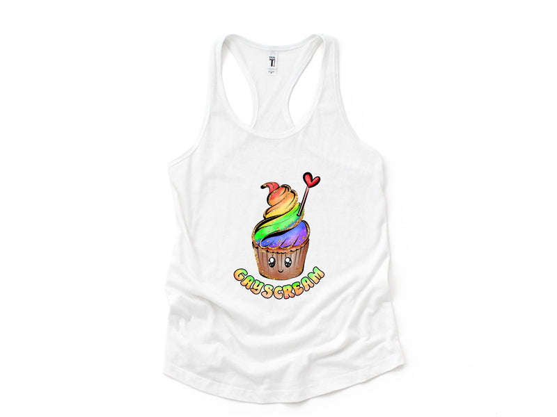 Gayscream Tank Top, Ice Cream Pride Tank Top, Pride Month Shirt, LGBTQ Shirt, LGBTQ Support Shirt, Pride Month Tank Top